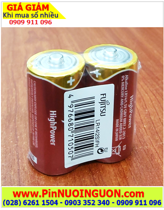 Pin Fujitsu LR14(2S) FH; Pin LR14(2S) FH; Pin trung C 1.5v Alkaline Fujitsu LR14(2S)FH /Xuất xứ NHẬT (Vỉ 2viên)